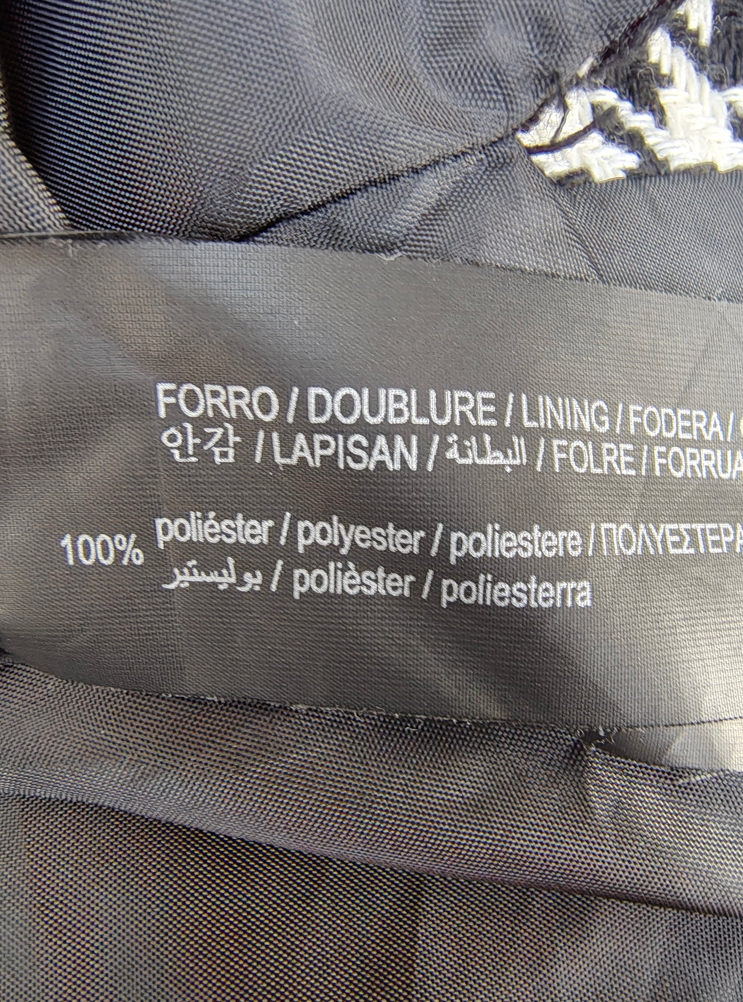 USADO – Sobrecamisa de cuadros blanco y negro Pull&Bear (Talla M)