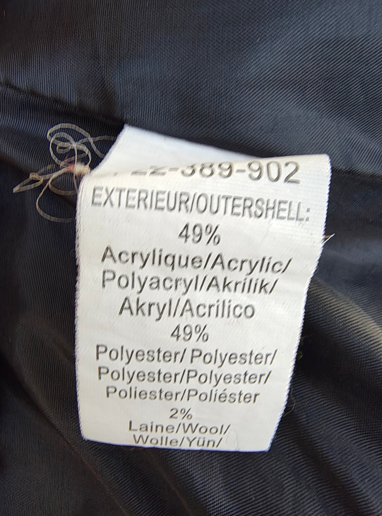 USADO – Abrigo gris jaspeado de doble botonadura MYSTIC (Talla 42)