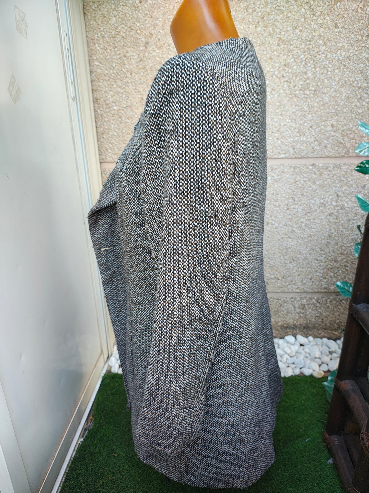 USADO – Abrigo gris jaspeado de doble botonadura MYSTIC (Talla 42)