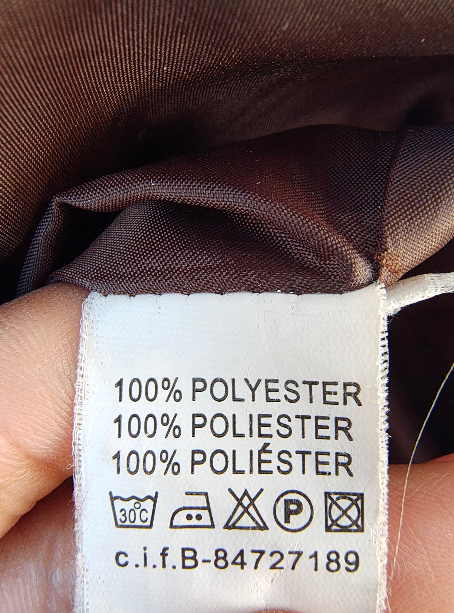 USADO – Chaqueta acolchada marrón con ribetes en contraste CASHEW FLOWER (Talla 44)