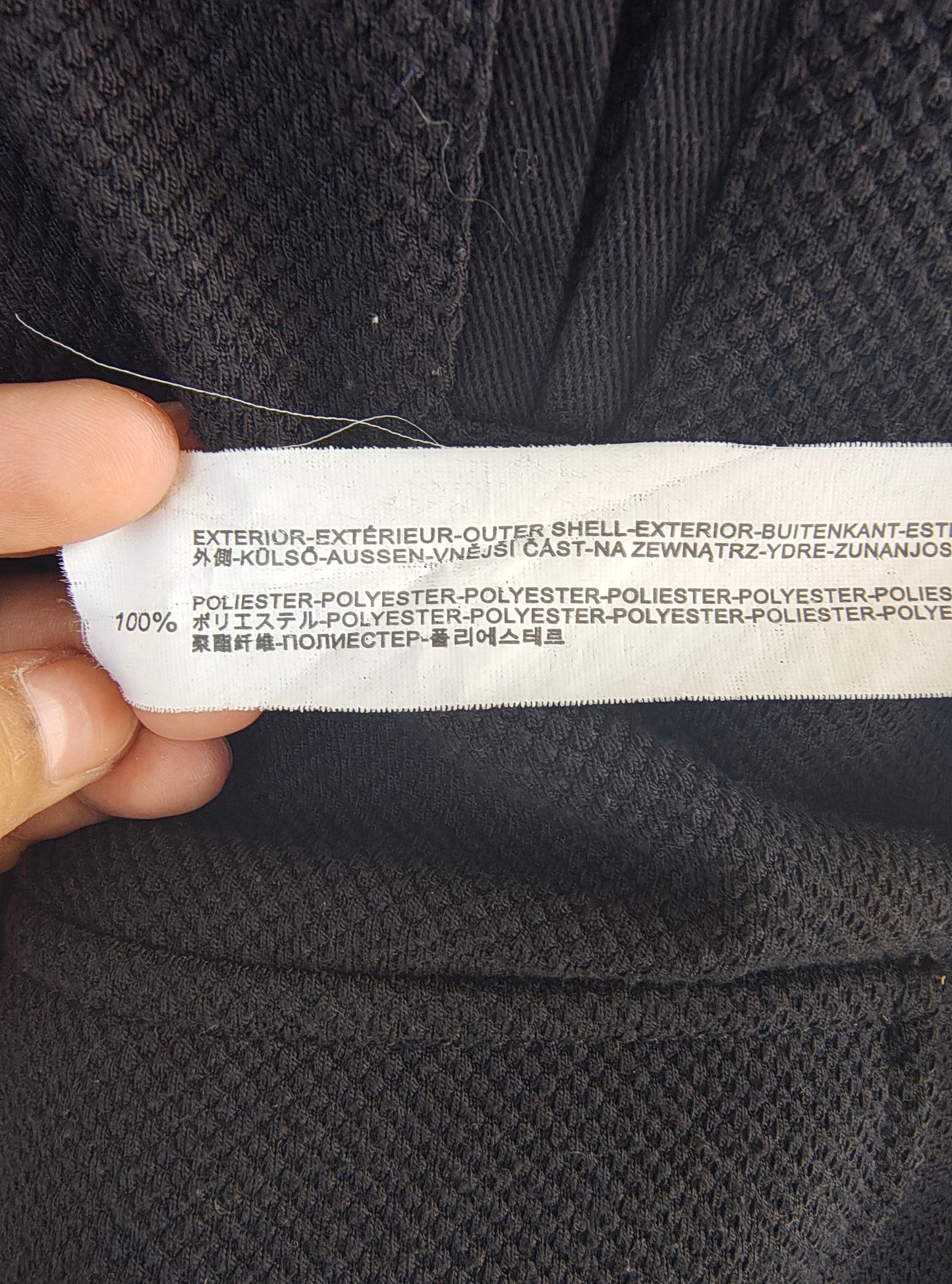 USADO – Abrigo negro estilo militar con botones dorados (Talla aproximada L)