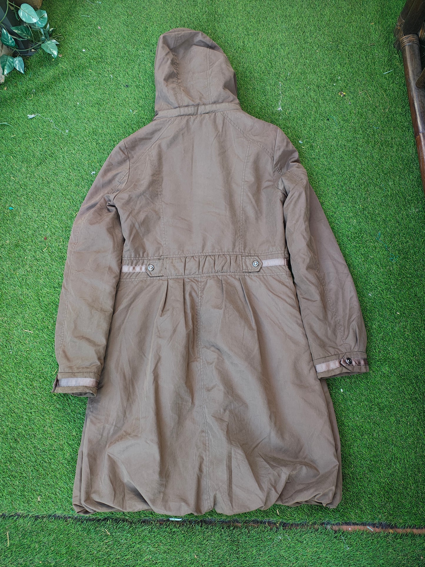 USADO – Parka marrón con capucha PROMOD (Talla no indicada, estimada M/L)