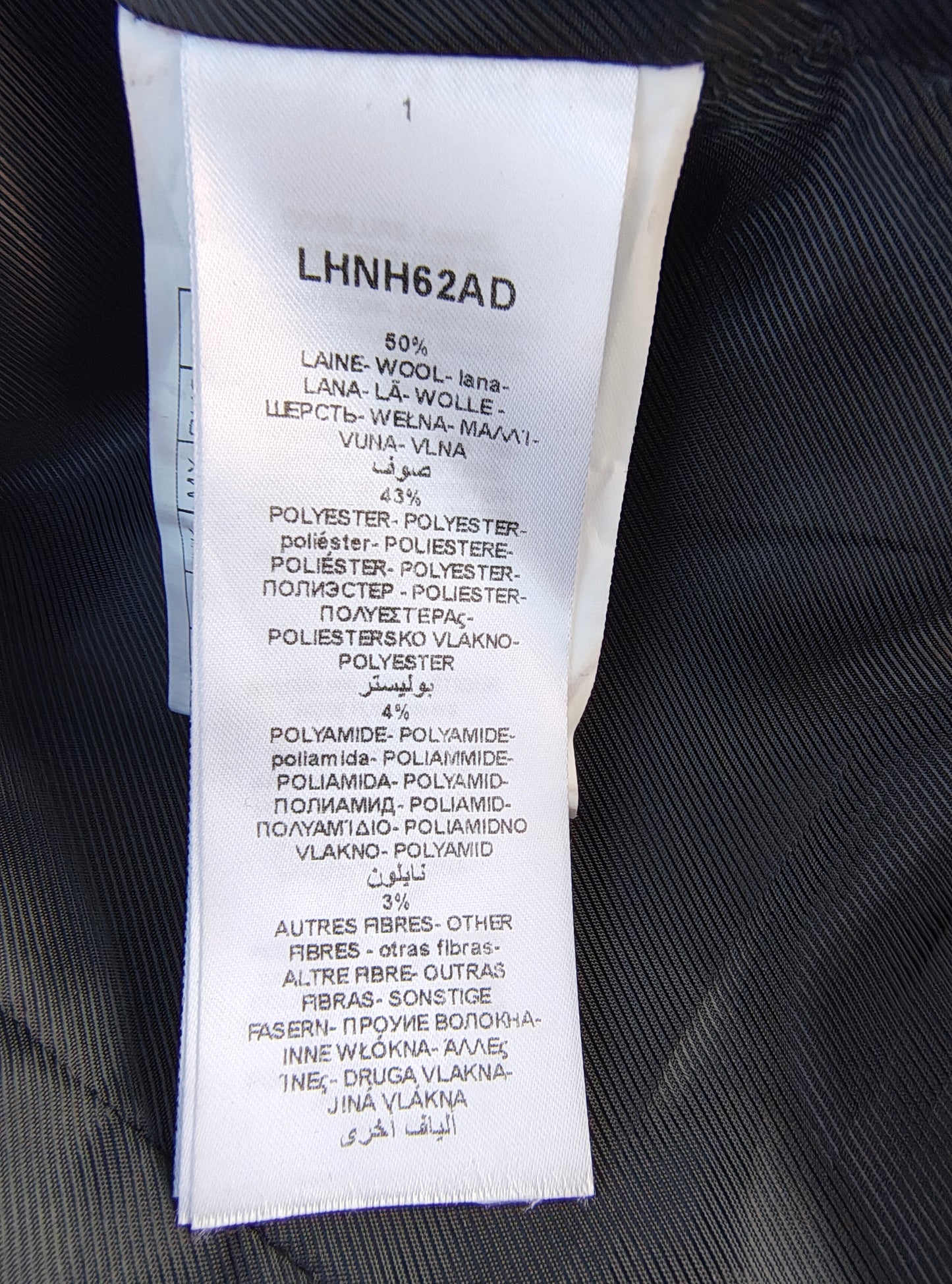 USADO – Abrigo de lana burdeos jaspeado Naf Naf (Talla 38)