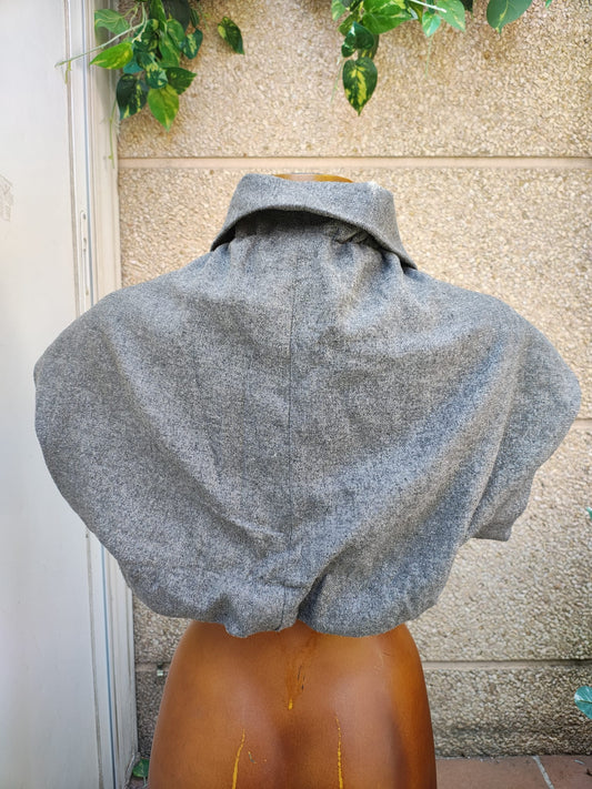 USADO – Bolero gris corto con solapa amplia de MNG (Talla L)
